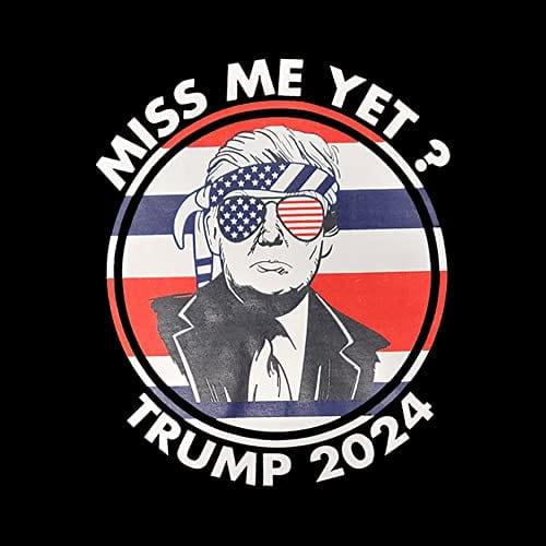 Trump 2024 Patriotic Glasses Miss Me Yet? Soft Style T-Shirt- 