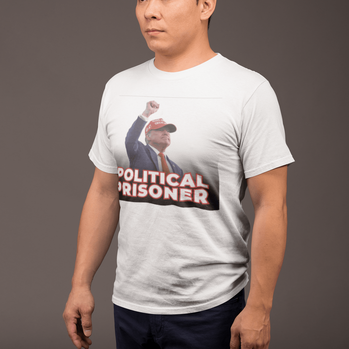 Trump T-Shirt Political Prisonor Short Sleeve Unisex Cotton Crew Neck Top - TopKoalaTee