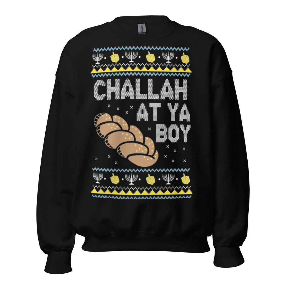 Ugly Chanukah Sweater Challah at You Crewneck Sweater Pullover - TopKoalaTee