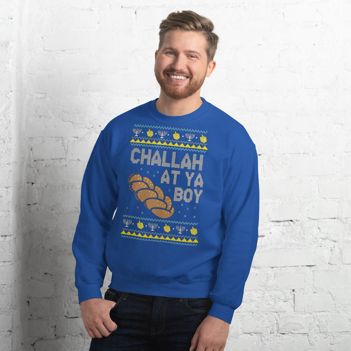 Ugly Chanukah Sweater Challah at You Crewneck Sweater Pullover - TopKoalaTee