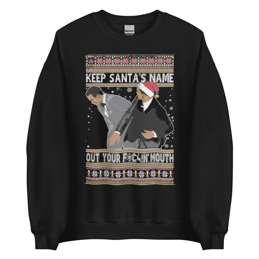 Ugly Christmas Sweater Keep Santa's Name Out of Your Fu**in Mouth Top Koala Tee - TopKoalaTee