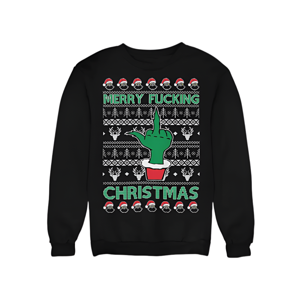 Ugly Christmas Sweater Merry F**king Christams - TopKoalaTee