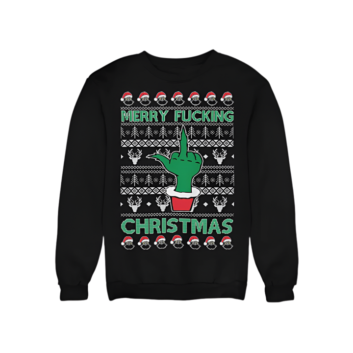 Ugly Christmas Sweater Merry F**king Christams - TopKoalaTee