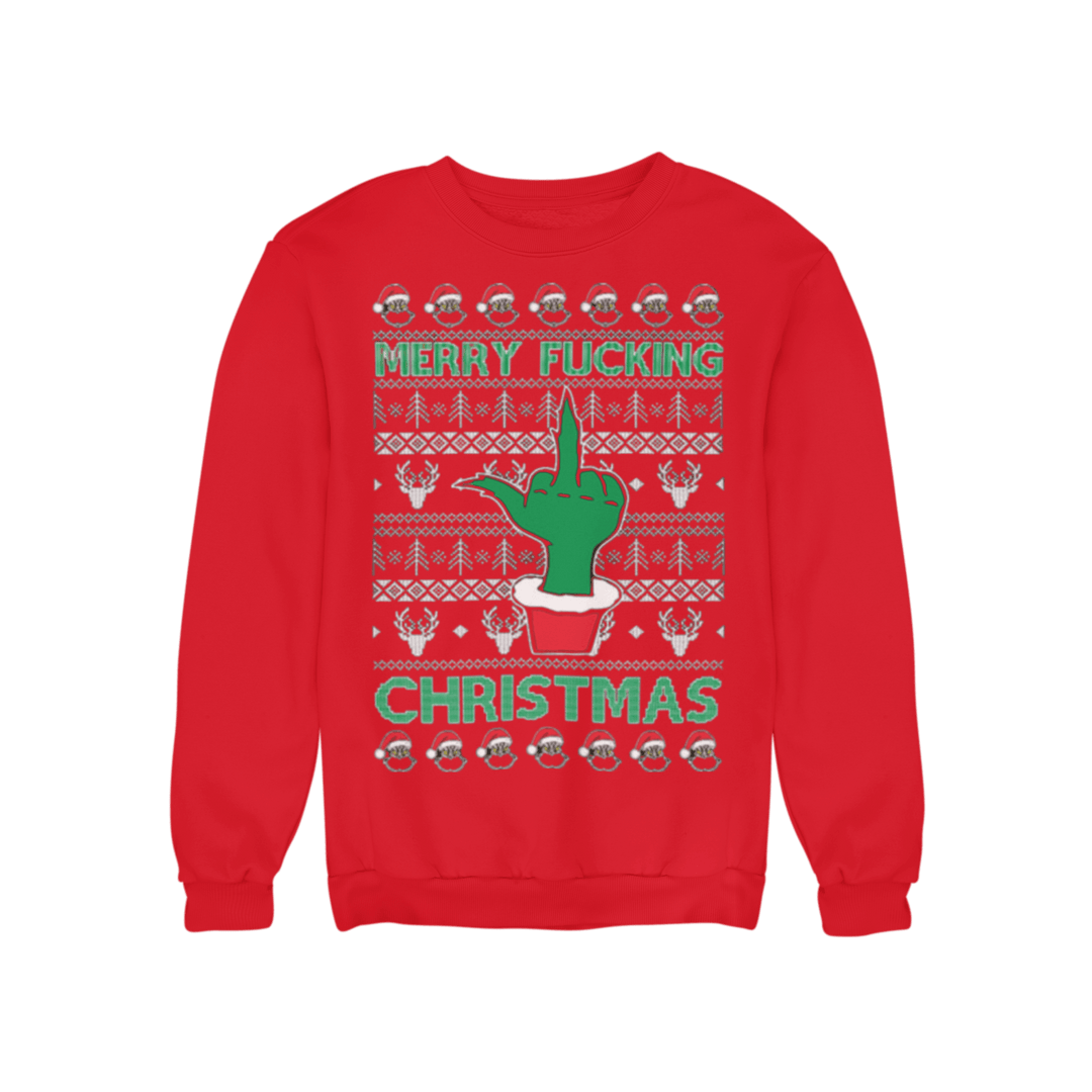 Ugly Christmas Sweater Merry F**king Christams - TopKoalaTee