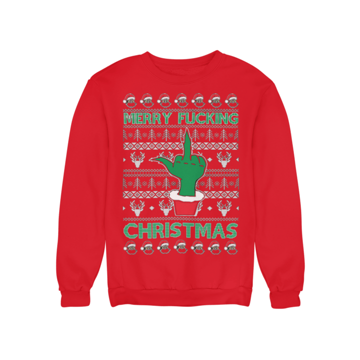 Ugly Christmas Sweater Merry F**king Christams - TopKoalaTee