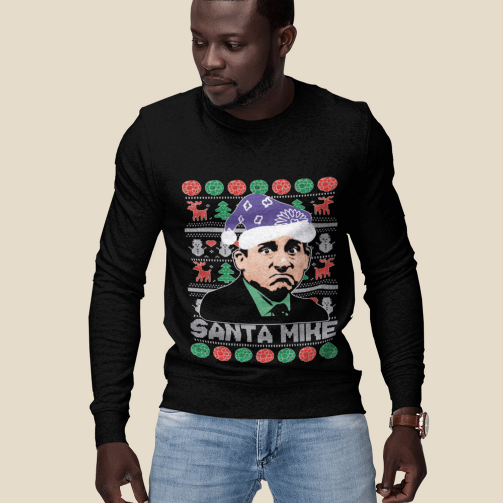 Heavy Blend Crewneck Ugy Christmas Sweater Santa Mike Top Koala Tee - TopKoalaTee