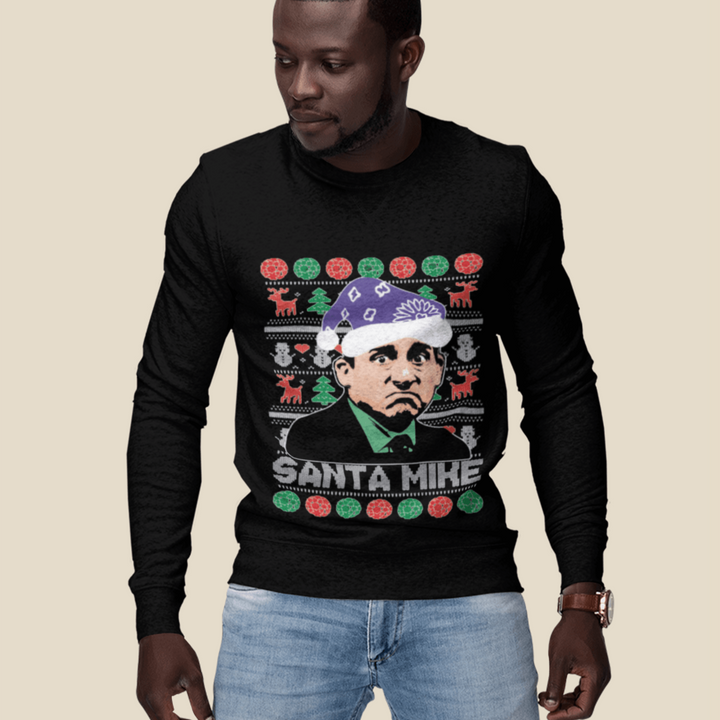 Heavy Blend Crewneck Ugy Christmas Sweater Santa Mike Top Koala Tee - TopKoalaTee