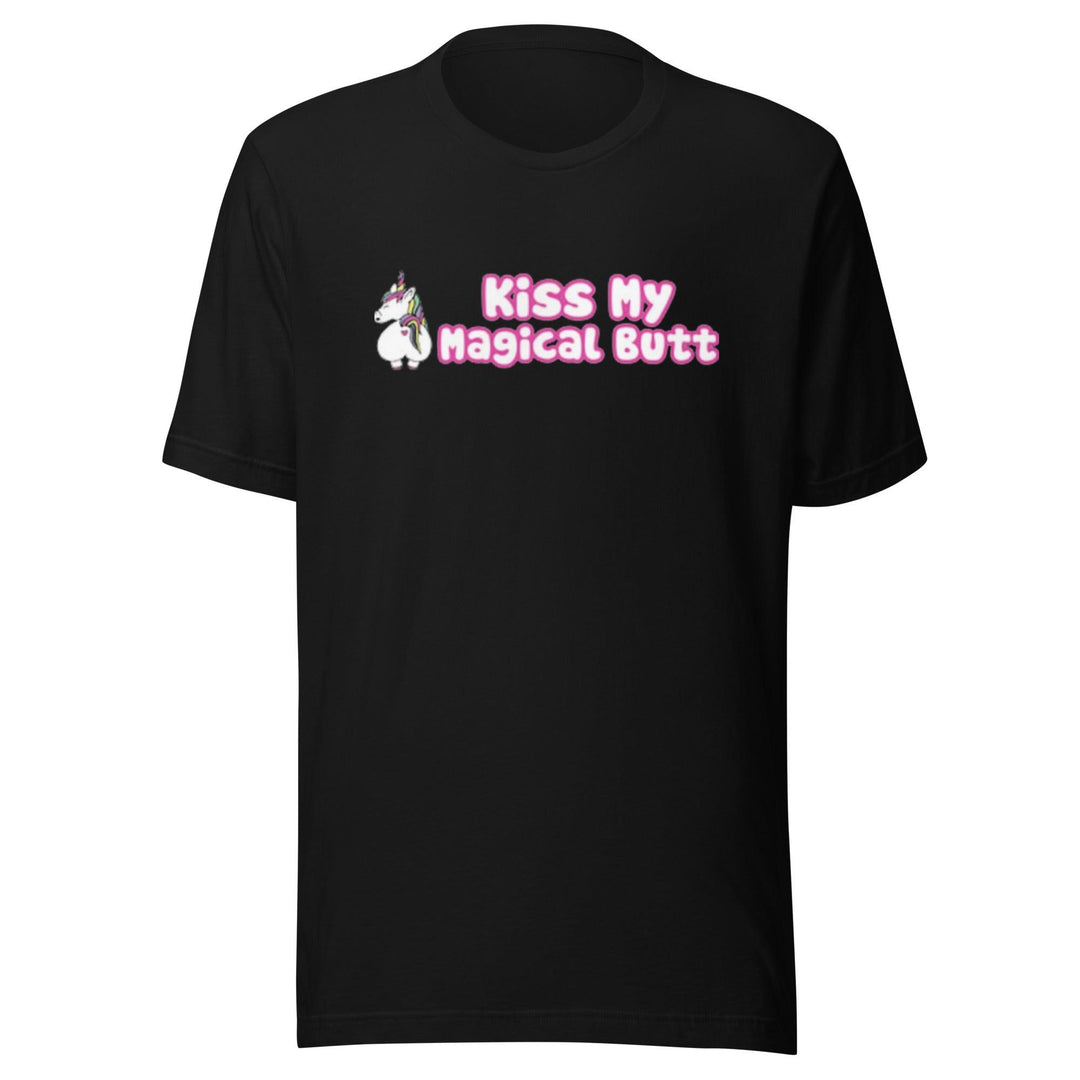 Unicorn T-shirt Kiss My Magical Butt Short Sleeve 100% Ultra Soft Cotton Crew Neck Top - TopKoalaTee