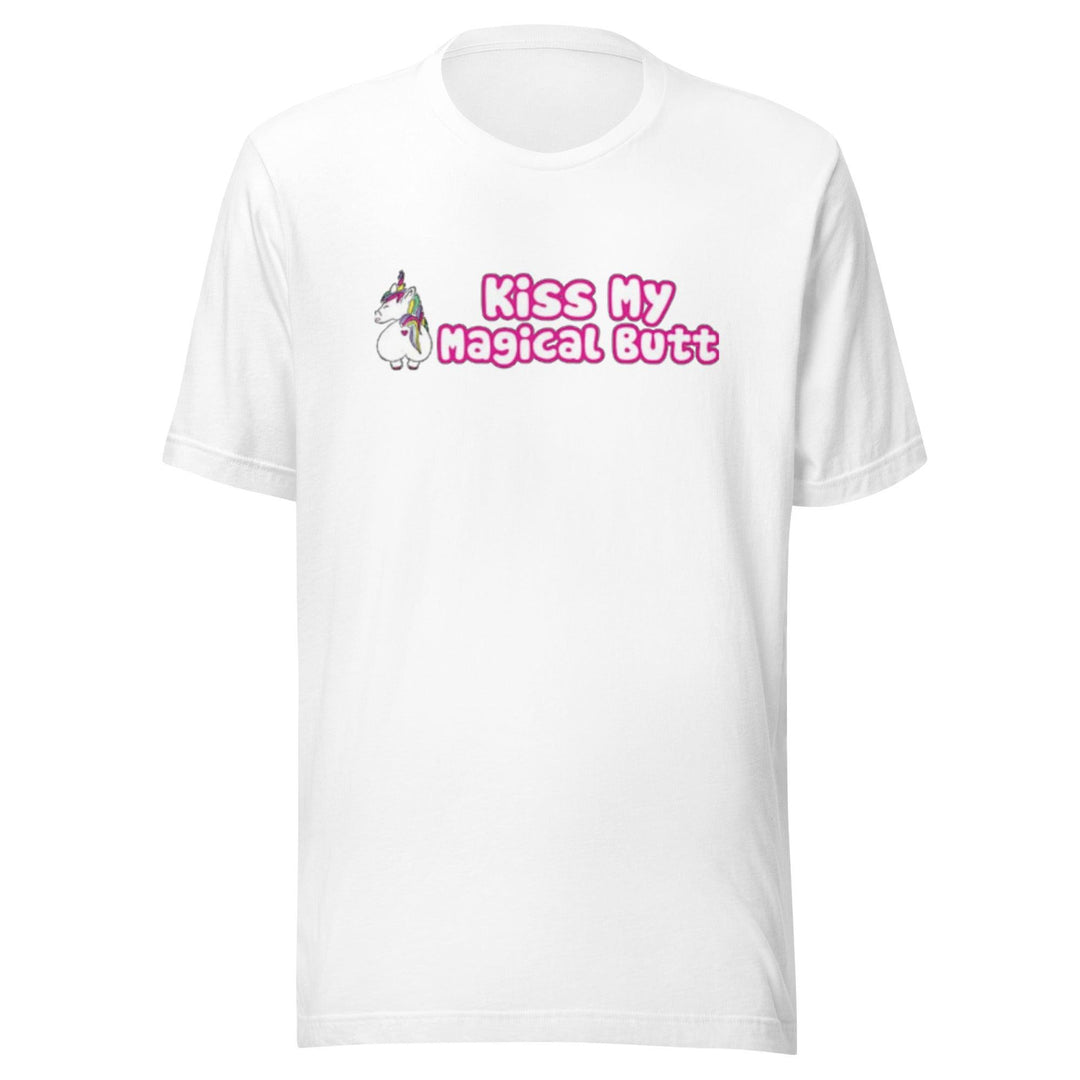 Unicorn T-shirt Kiss My Magical Butt Short Sleeve 100% Ultra Soft Cotton Crew Neck Top - TopKoalaTee