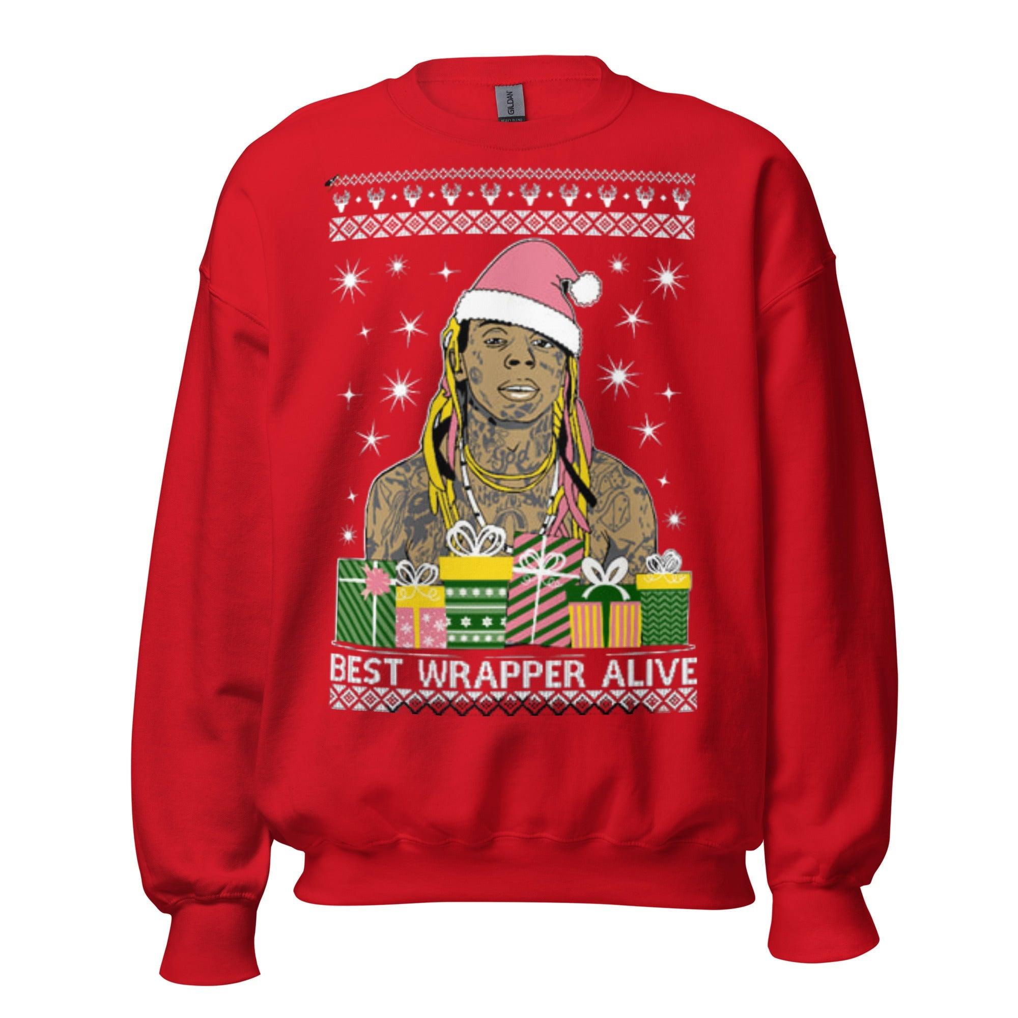 Ugly Christmas Sweater Best Wrapper Around Unisex Pullover - TopKoalaTee