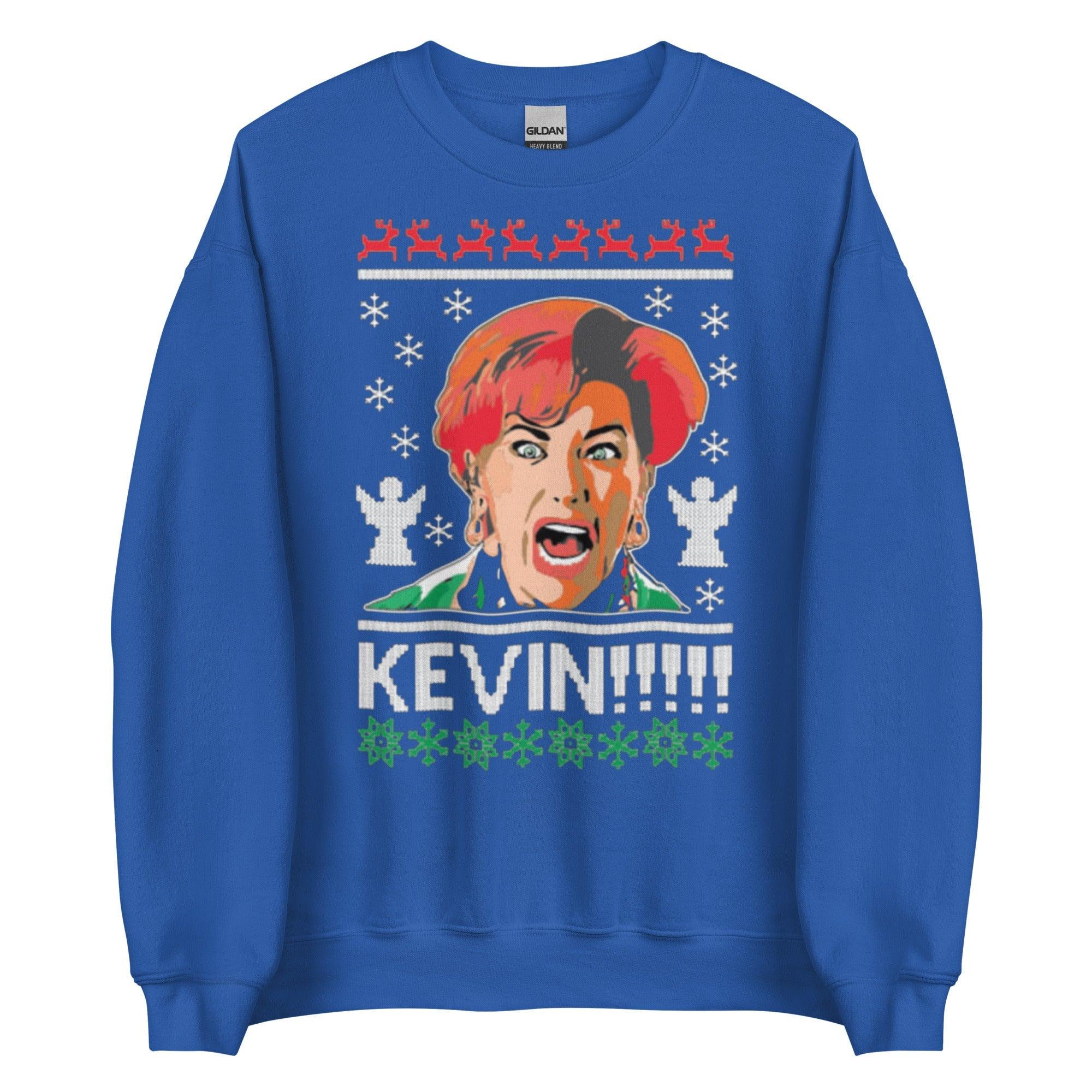 Ugly Christmas Sweater Kevin!! Top Koala Heave Blend Crewneck Pullover - TopKoalaTee