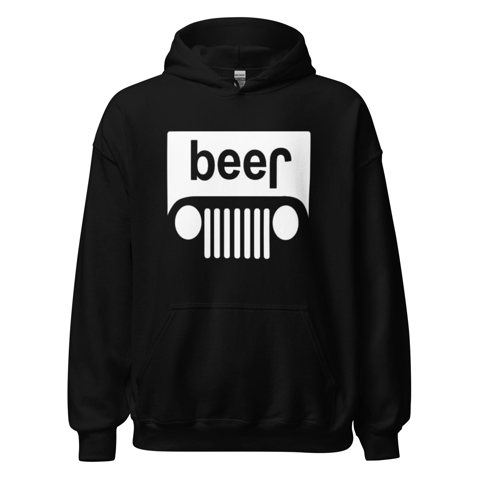 Beer Hoodie Top Koala Soft Style Jeep in Reverse Unisex Pullover - TopKoalaTee