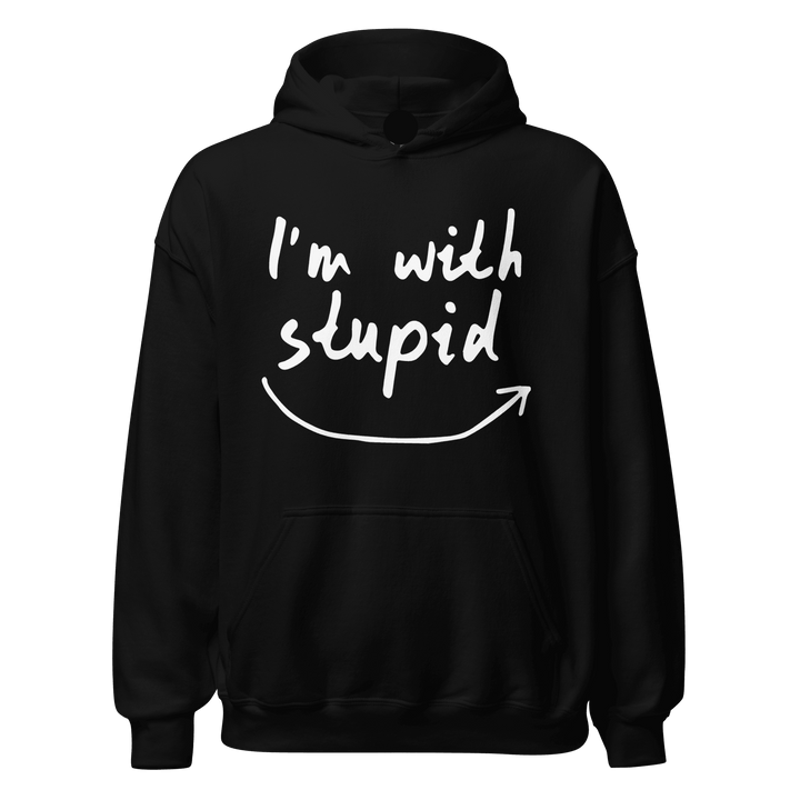 I'm with Stupid/Guess I'm Stupid Relationship Hoodie Set Ultra Soft Blended Cotton Unisex Pullovers - TopKoalaTee