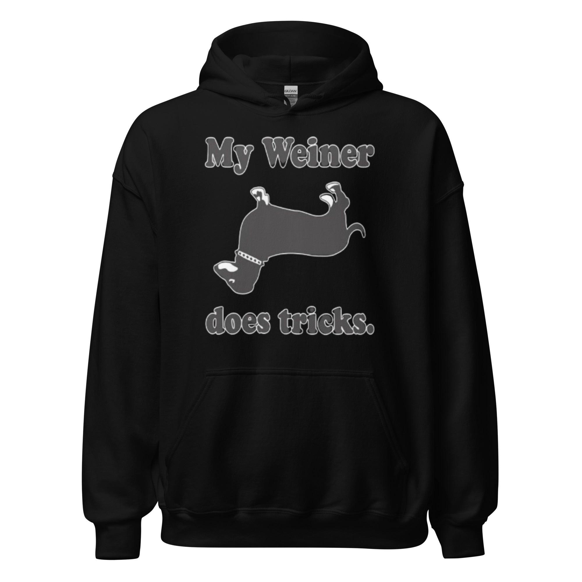 Humor Hoodie My Weiner Does Tricks Midweight Blended Cotton Unisex Pullover - TopKoalaTee