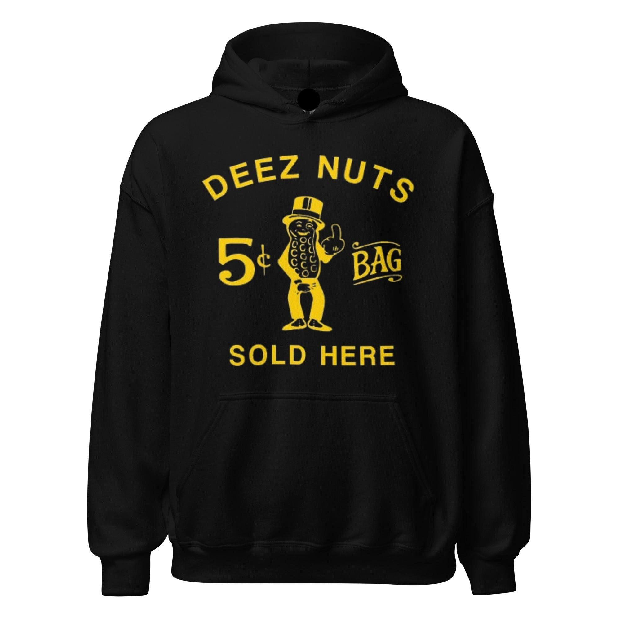 Funny Famous Logo Hoodie Deez Nuts Sold Here Blended Cotton Unisex Pullover - TopKoalaTee