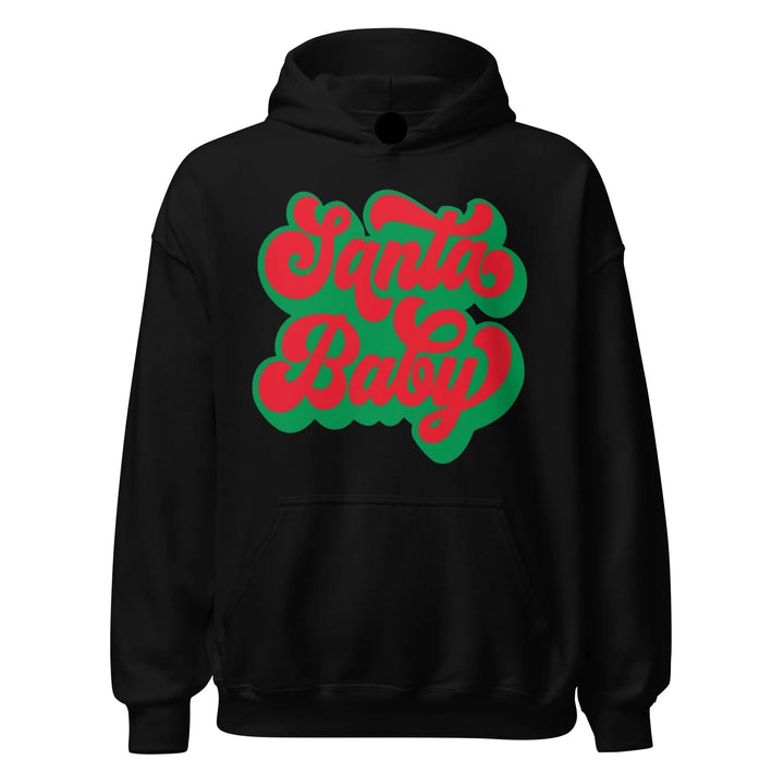 Christmas Hoodie Santa Baby Blended Cotton Midweight Unisex Soft Pullover