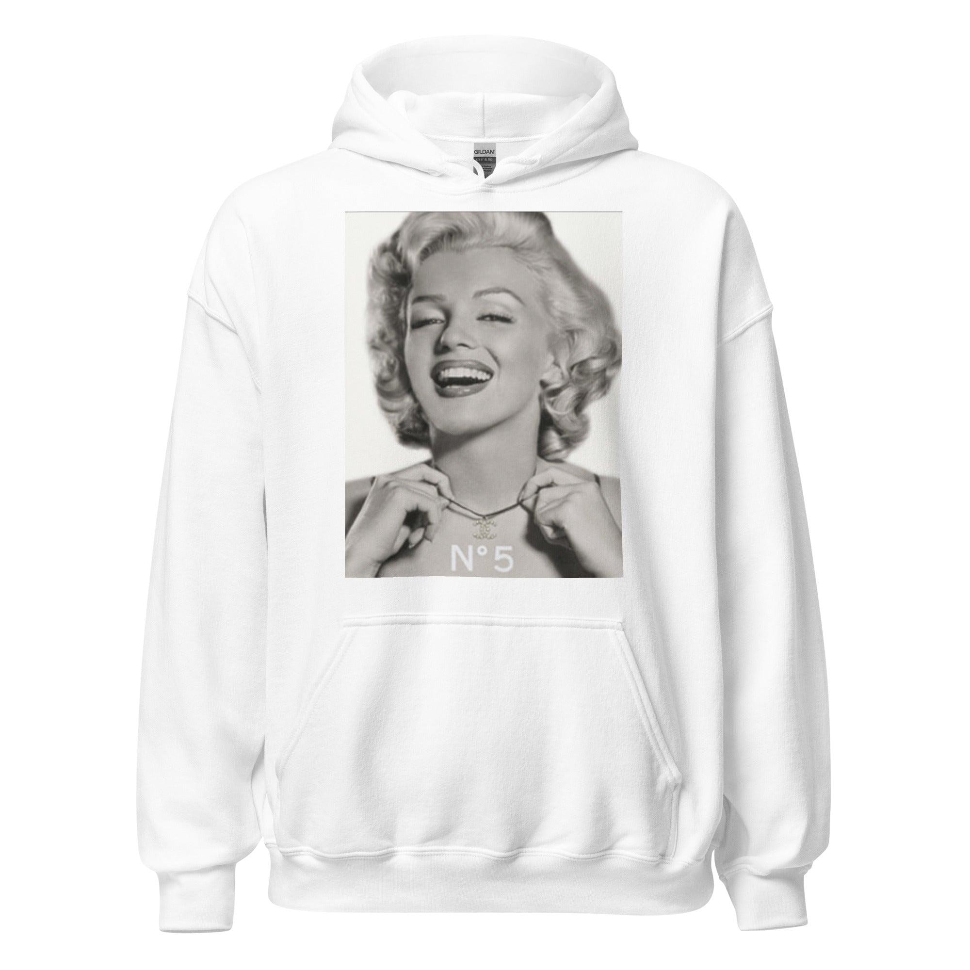 Soft Style Hoodie Iconic 50's Pin Up Girl Wearing Number 5 Portrait Top Koala Pullover - TopKoalaTee