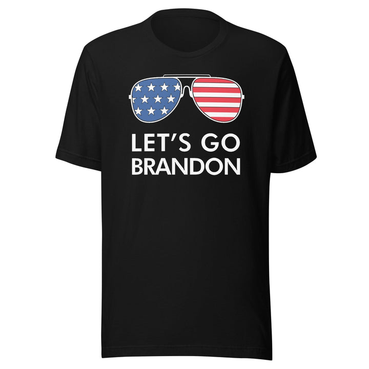 Let's Go Brandon Patriotic Glasses Unisex Short Sleeve Crewneck T-Shirt - TopKoalaTee