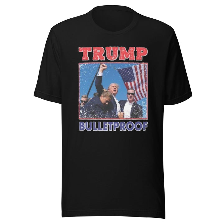 Trump Tshirt Bulletproof Short Sleeve Unisex Crewneck 100% Cotton Top