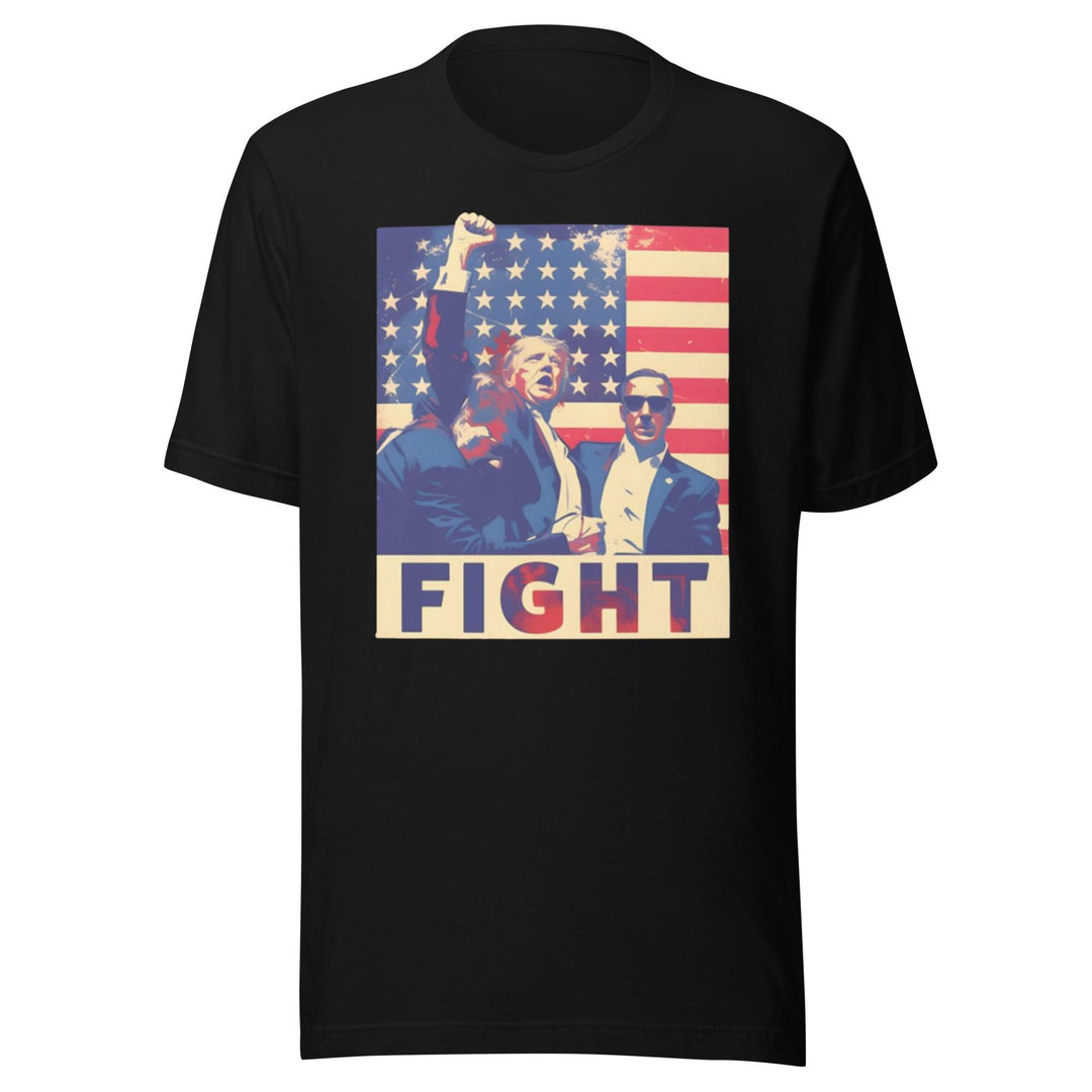 Trump Tshirt Fight Surrounded By Secret Service Short Sleeve Unisex Crew Neck Top