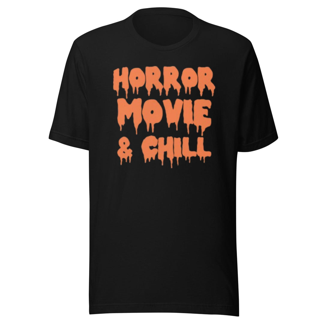 Halloween Tshirt Horror Movie And Chill Short Sleeve Ultra Soft Crew Neck Unisex Top