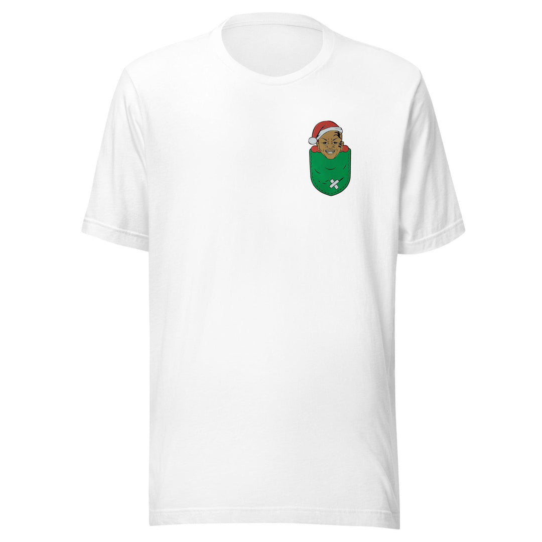 Pocket Mike Tyson with Santa Hat Short Sleeve T-Shirt - TopKoalaTee