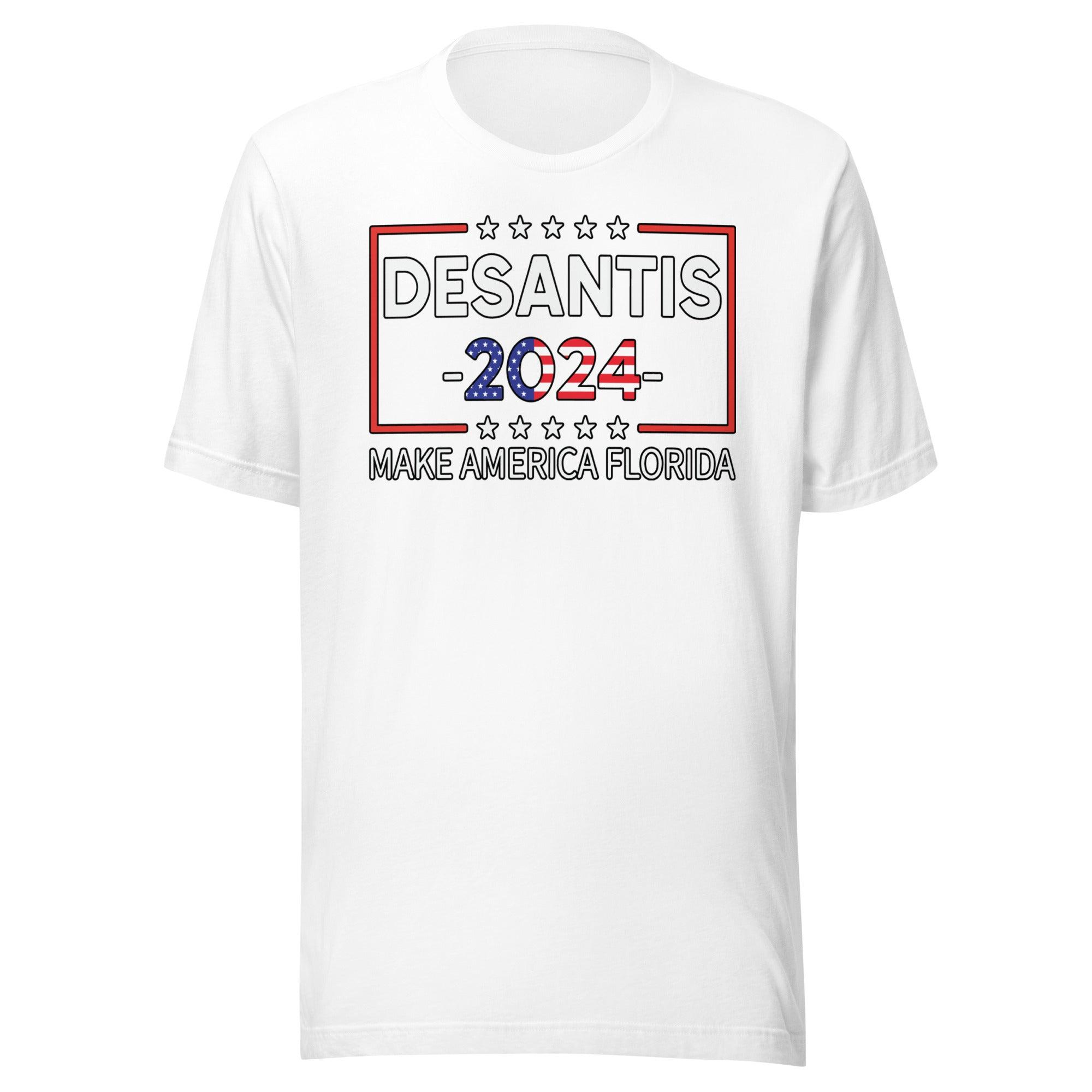 Political Humor T-shirt Desantis 2024 Make America Florida - TopKoalaTee