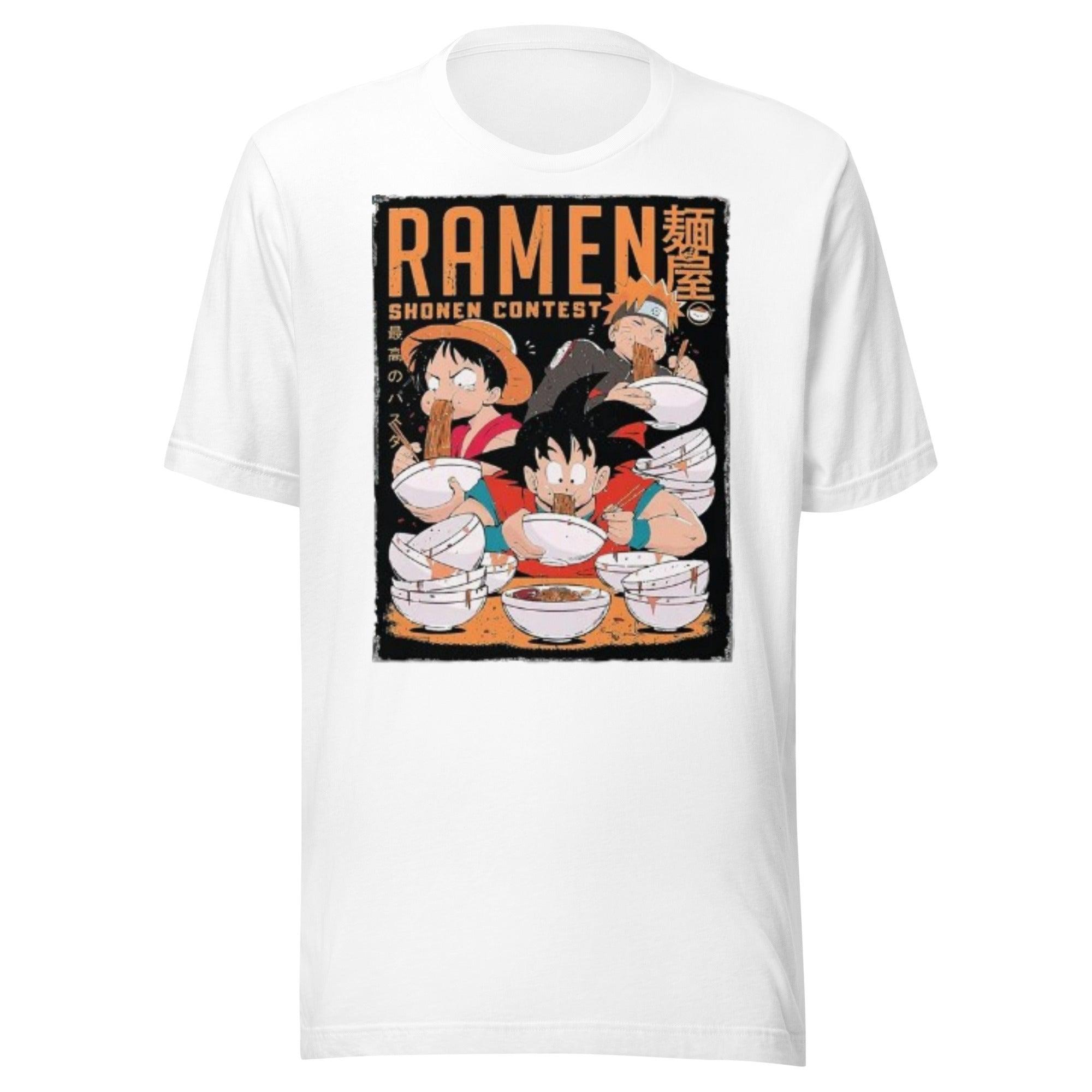 Anime T-Shirt Ramen Contest Short Sleeve Ultra Soft Cotton Crewneck Unisex Top - TopKoalaTee