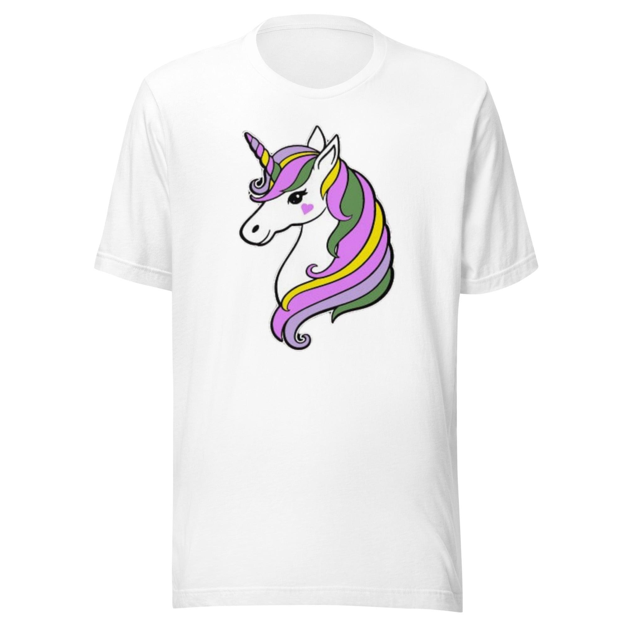 100% Cotton T-shirt Rainbow Unicorn Ultra Soft Short Sleeve Unisex Tee