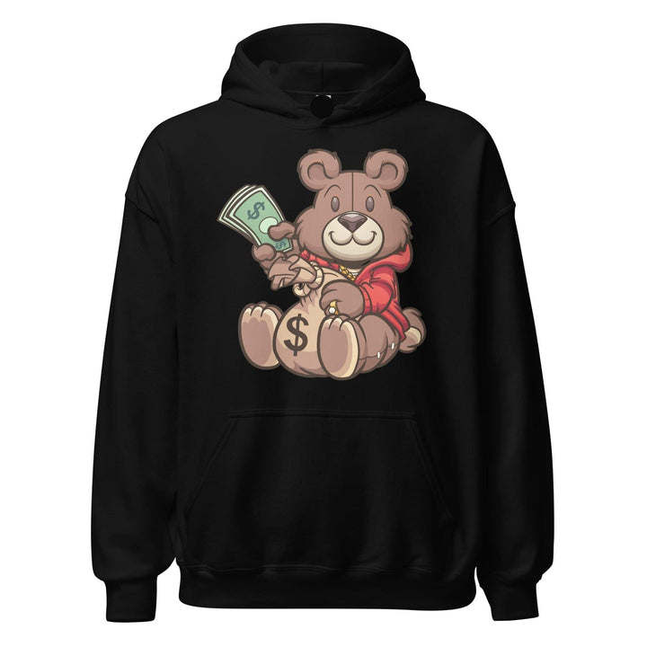 Urban Teddy Bear Series Hoodie Holding Stack of Cash with Moneybag Unisex Pullover - TopKoalaTee