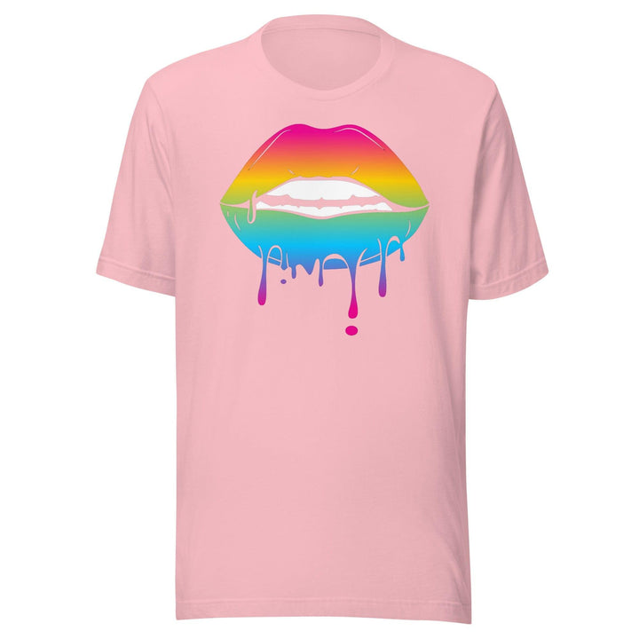 Urban T-shirt Colorful Melting Lips Short Sleeve Unisex Top - TopKoalaTee