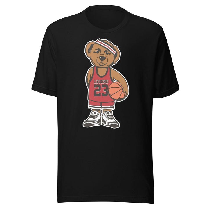 Urban T-Shirt Teddy Bear Series Legend #23 Holding Basketball and Wearing Jordan's Short Sleeve Unisex Top - TopKoalaTee