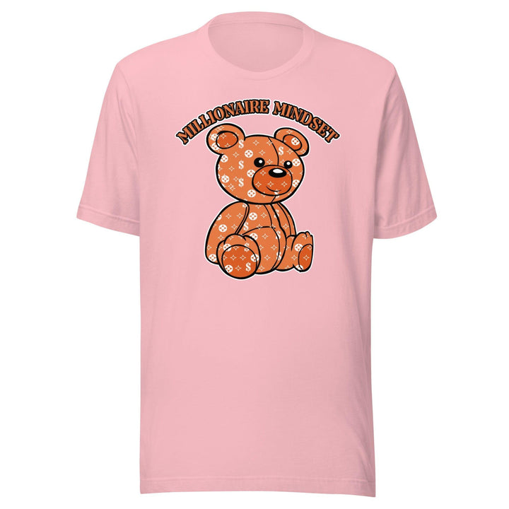 Teddy Bear T-Shirt Urban Teddy Series Millionaire Mindset Marked in Designer Prada Labels Short Sleeve Top - TopKoalaTee