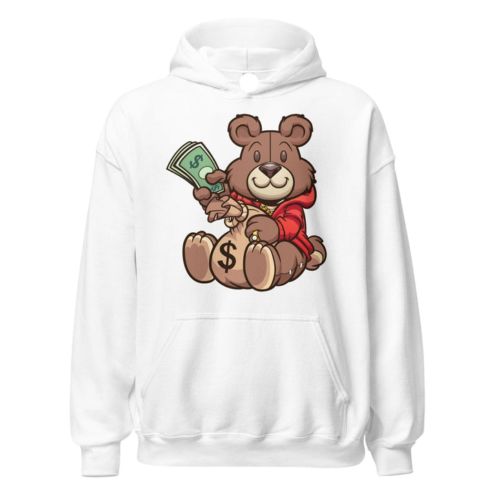Urban Teddy Bear Series Hoodie Holding Stack of Cash with Moneybag Unisex Pullover - TopKoalaTee