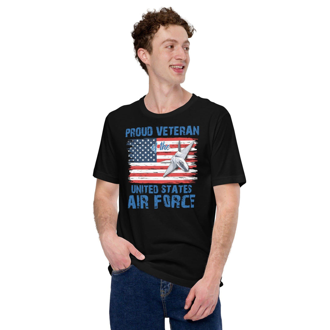 Veteran T-shirt Proud Veteran of the U.S. Airforce Short Sleeve Unisex Top - TopKoalaTee
