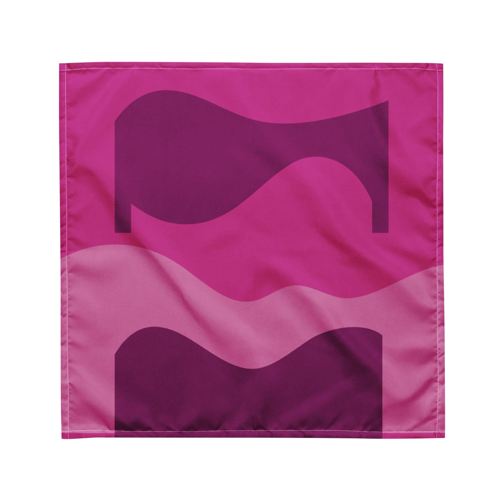 Violet and Lavender Abstract Wave Pattern Designer Neckerchief Bandana - TopKoalaTee