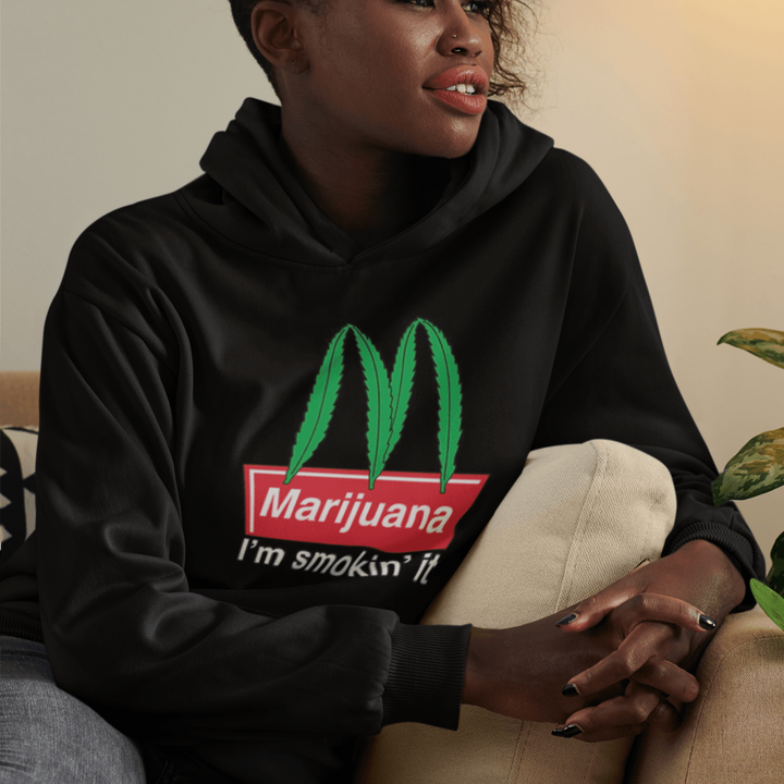 Softstyle Hoodie Top Koala Marijuana I'm Just Smokin It Blended Pullover - TopKoalaTee