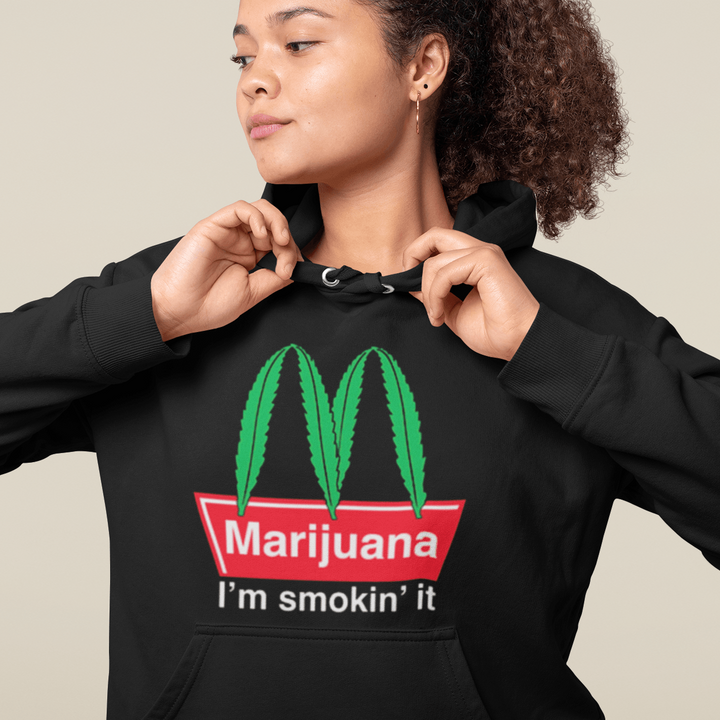 Softstyle Hoodie Top Koala Marijuana I'm Just Smokin It Blended Pullover - TopKoalaTee