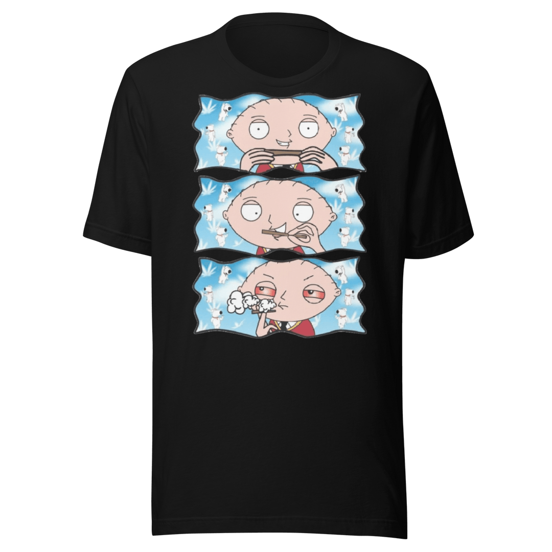 Weed T-shirt Animated TV Character Smoking Joint Short Sleeve Ultra Soft Crewneck Top - TopKoalaTee