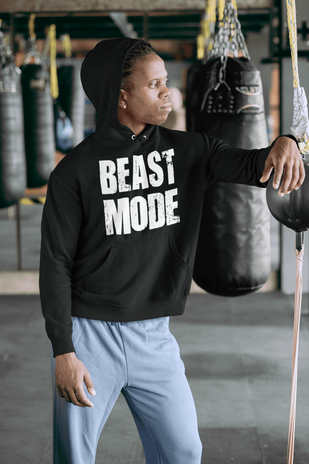 Workout Hoodie Top Koala Soft Style Beast Mode Midweight Unisex Pullover - TopKoalaTee