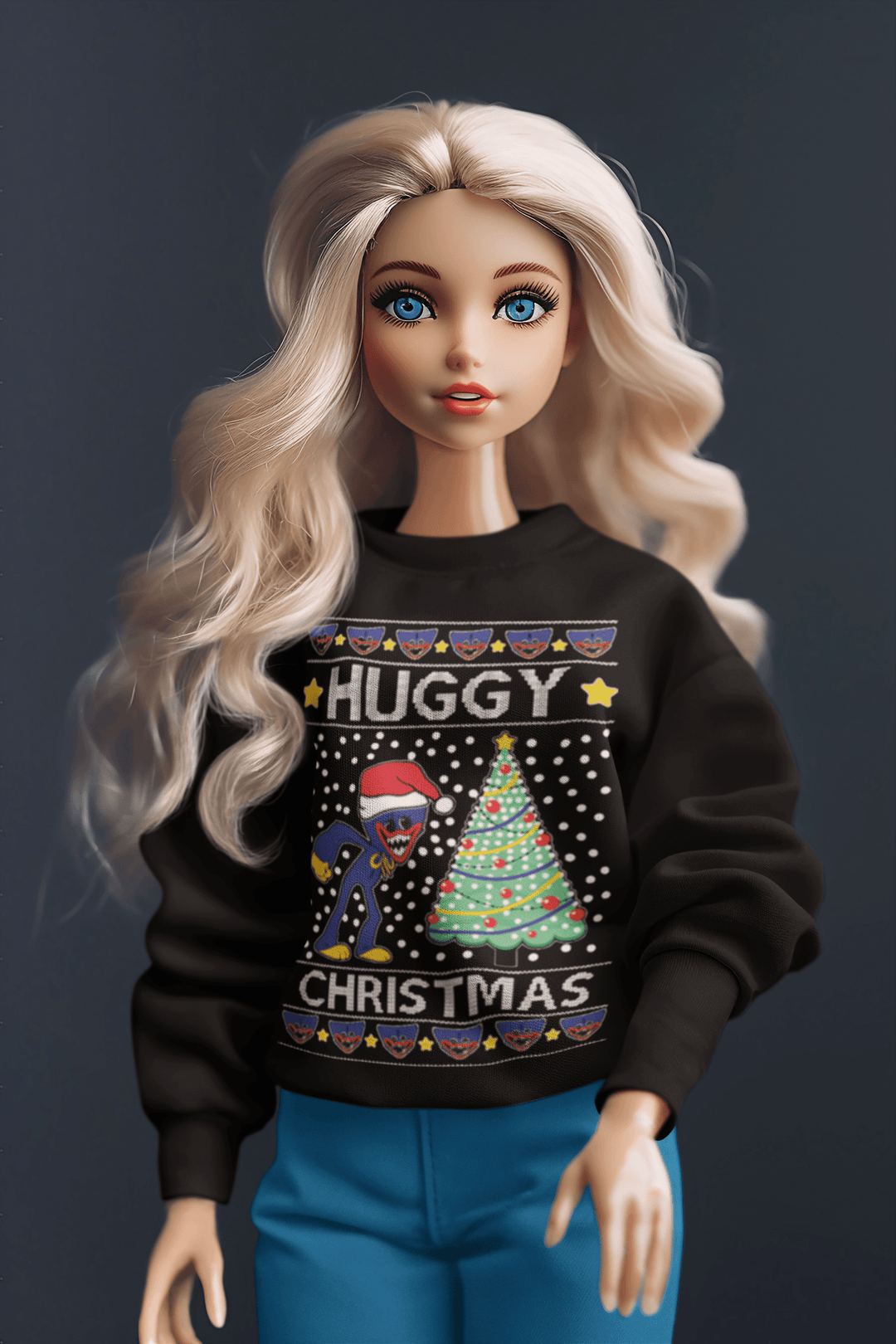 Wuggy Christmas Top Koala Crewneck Heavy Blend Christmas Sweater - TopKoalaTee