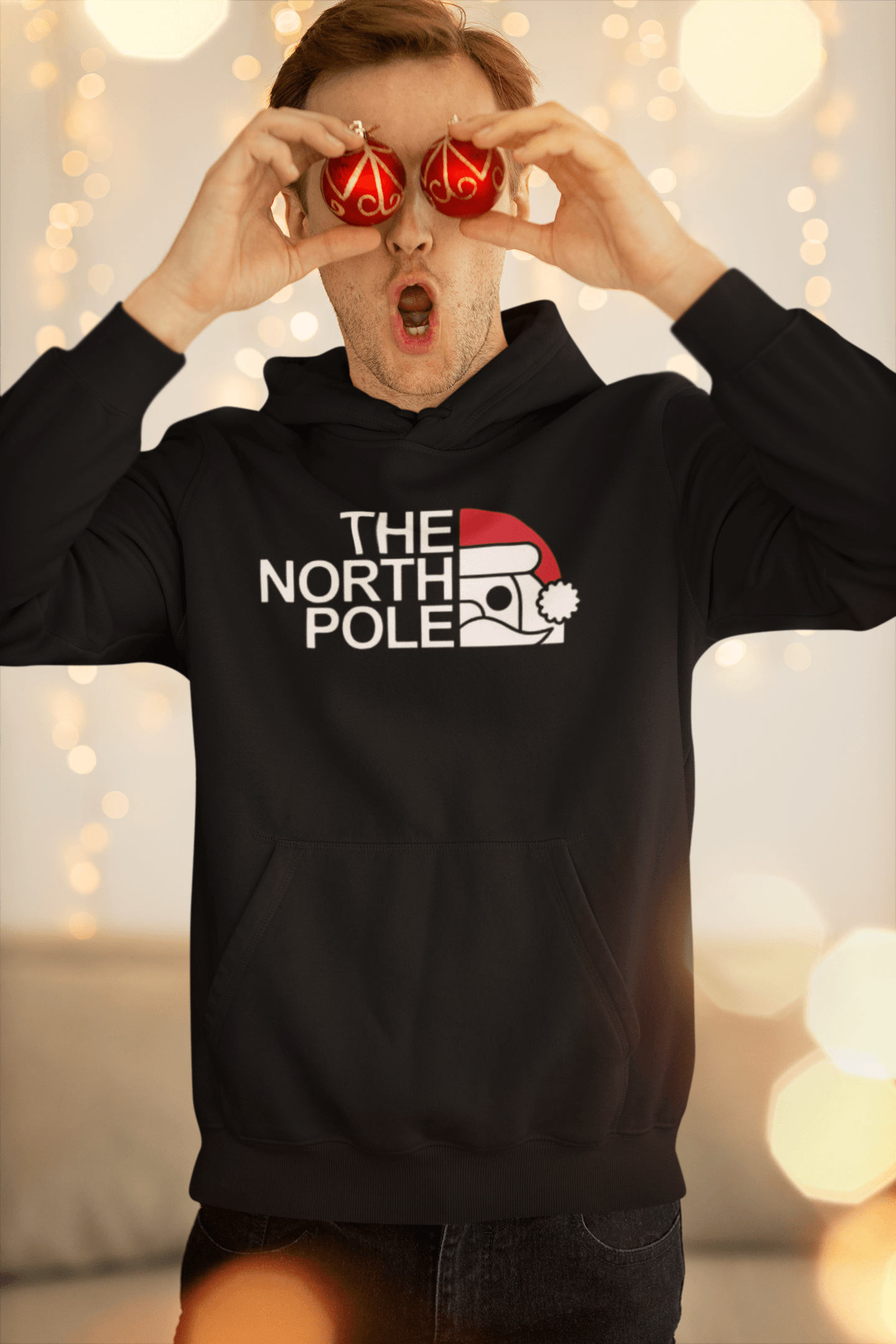 Santa Hoodie The North Pole Midweight Soft Style Pullover