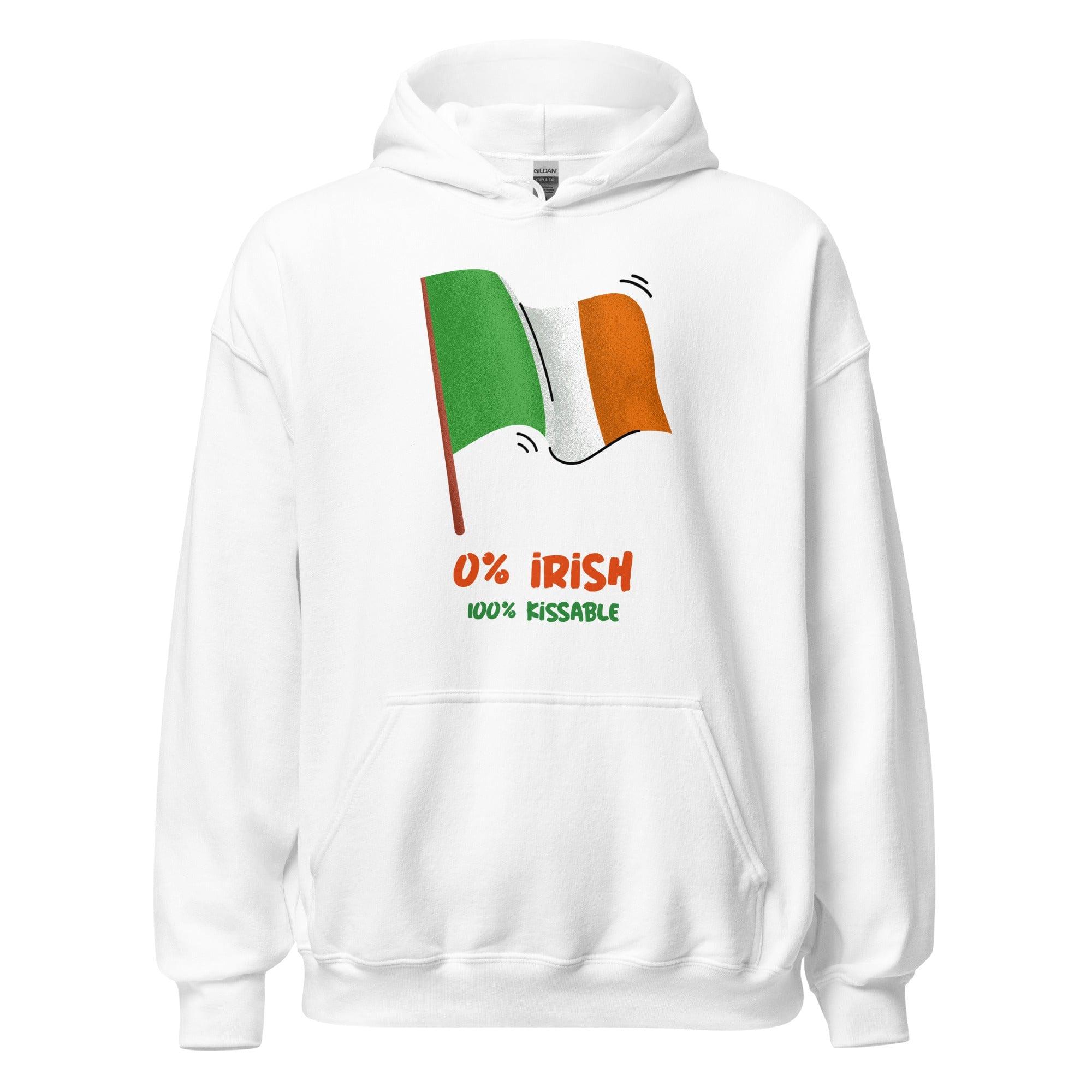 Zero Percent Irish 100 Percent Kissable St. Patrick's Day Unisex Hoodie - TopKoalaTee
